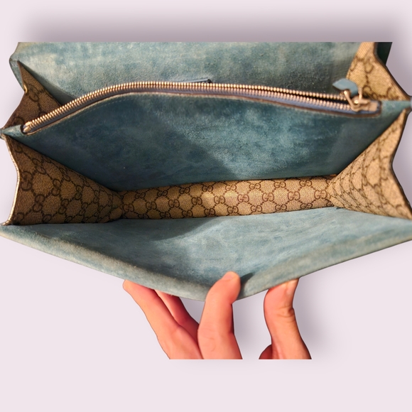 Gucci Beige and Green Embroidered Women's Bag - Picture 8 of 13